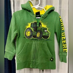 John Deere Green & Yellow Kids' Tractor Zip Hoodie